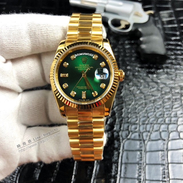 勞力士複刻手錶 Rolex星期日曆型daydate系列 36mm 全自動機械機芯女士腕表  gjs1862